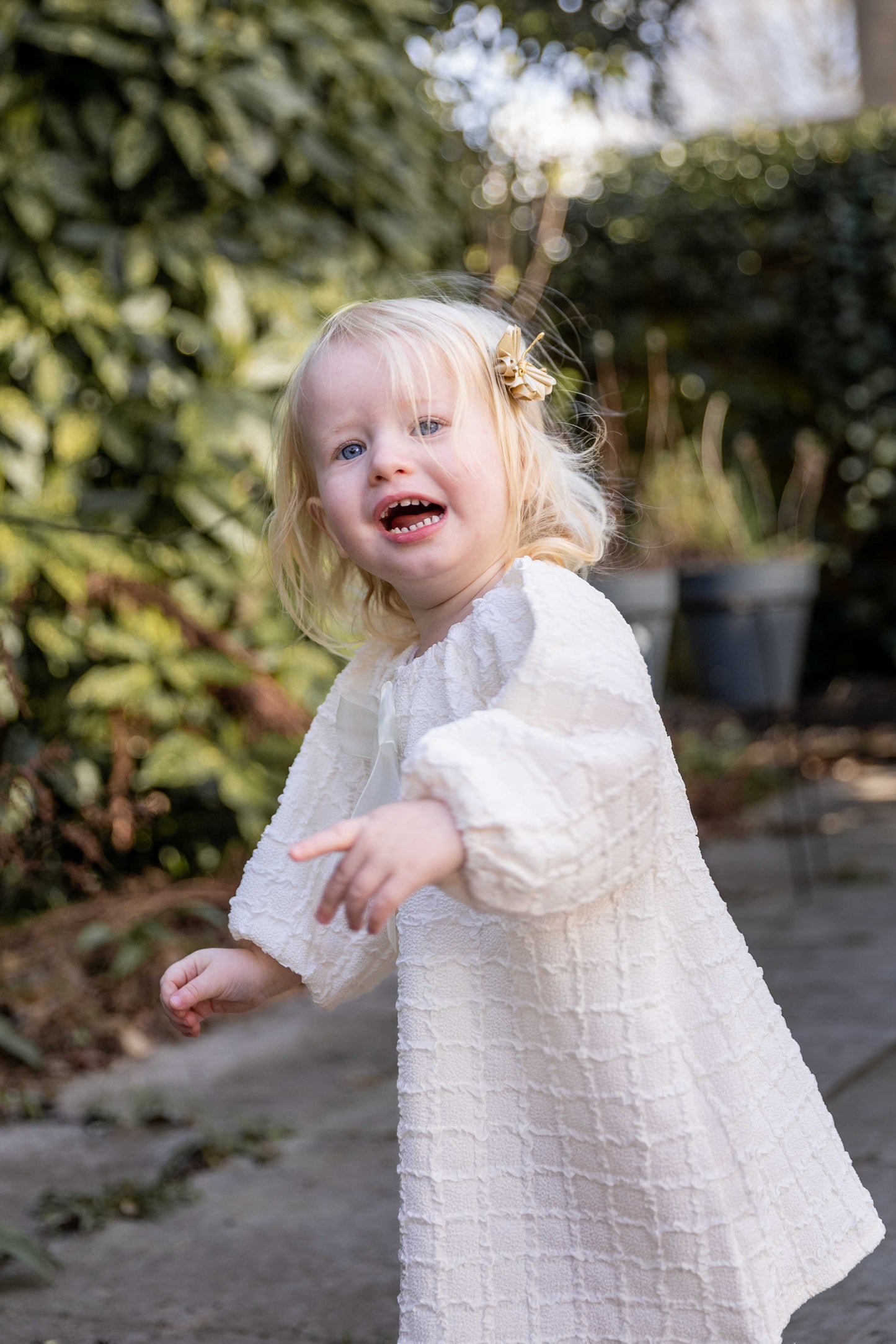 Margaret Ribbon dress ~ ivory