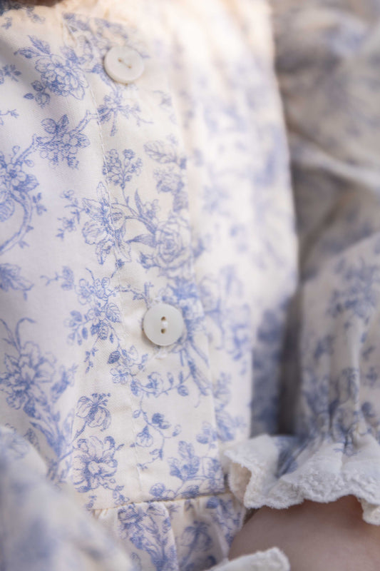 Hazel bodysuit - blue flower