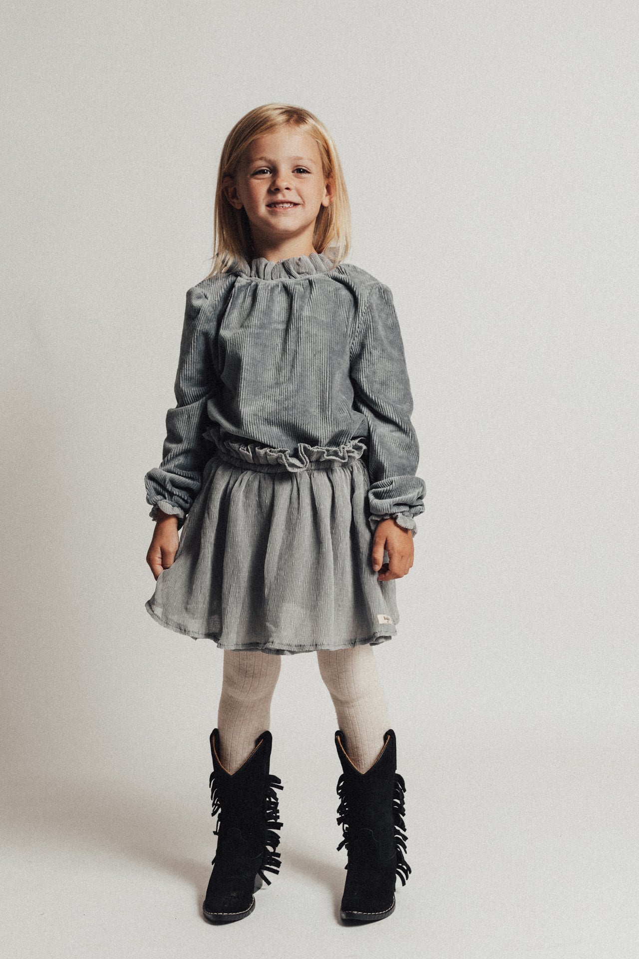 Rib longsleeve Avanti - greyish blue