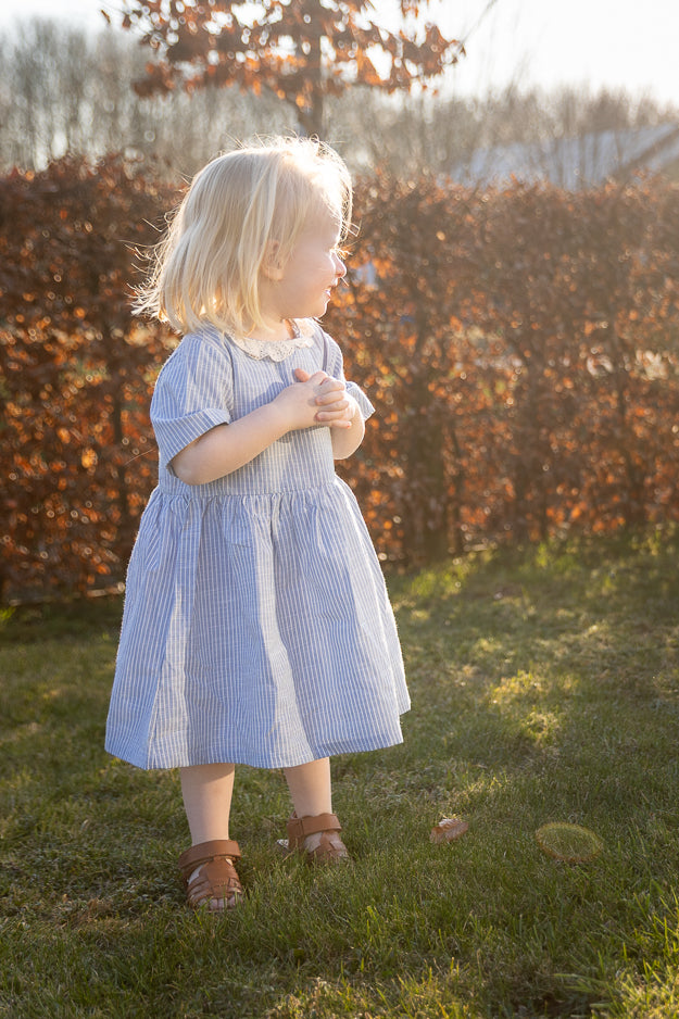 Wheat - dress Elma - blue stripe