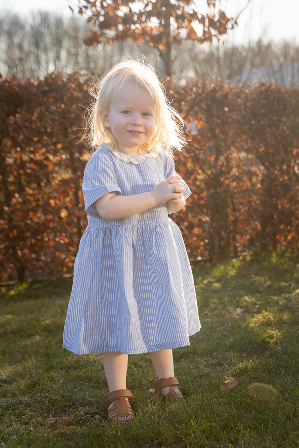 Wheat - dress Elma - blue stripe