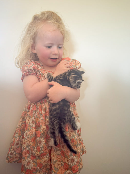 Tocoto Vintage - floral honeycomb dress - pink