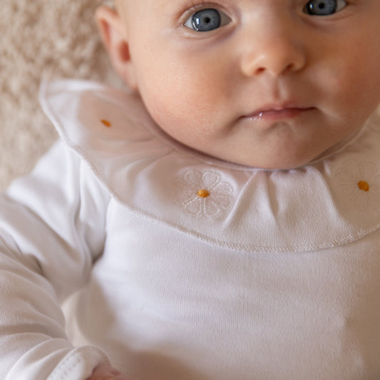 Two You Label - flora romper - white