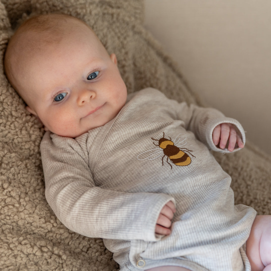 Two You Label - bee cute romper - oat