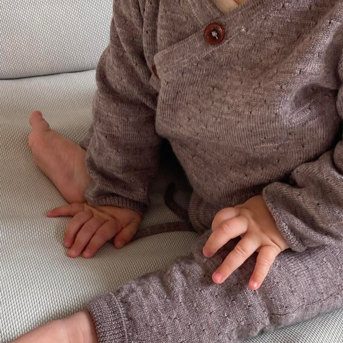 Copenhagen Colors - overslag vest merino wol - natural melange