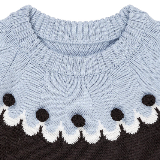 Copenhagen Colors - cupcake classic jumper - brown/blue combi