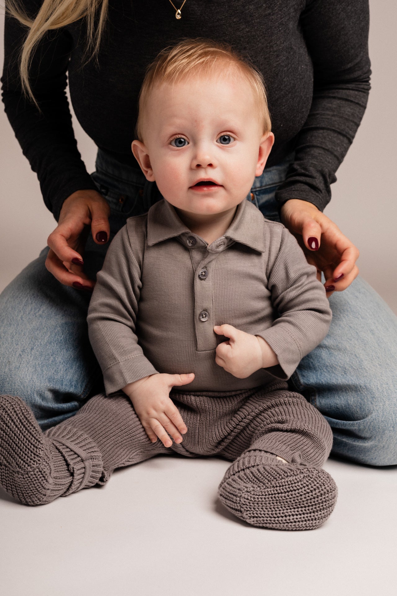 Baje Studio - polo romper Davos - grey steel