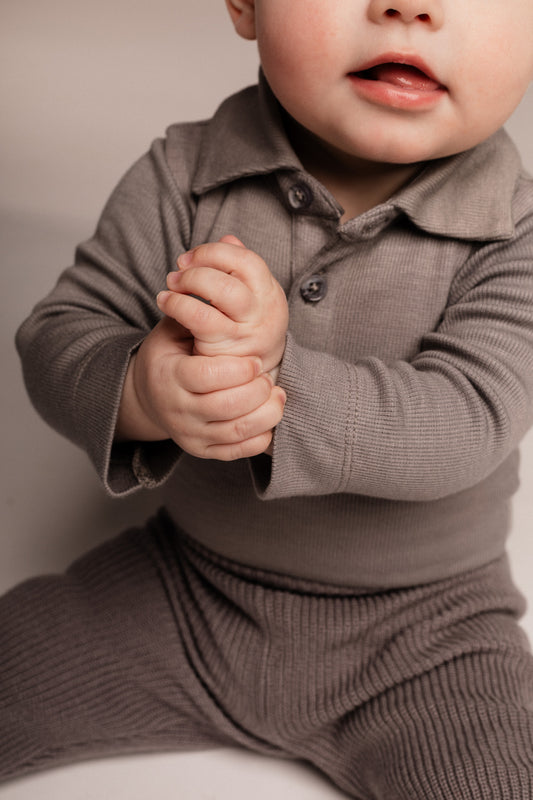 Baje Studio - polo romper Davos - grey steel