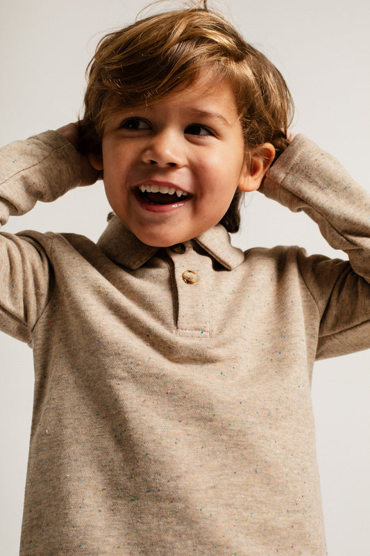 Baje Studio - polo Denezy - sand melange multicolor