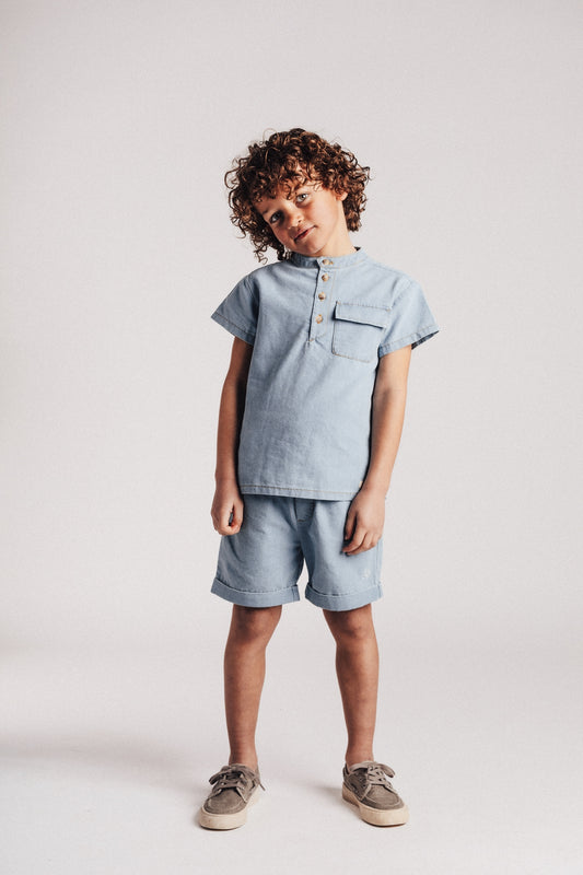 Baje Studio - denim shorts Maan - blue light