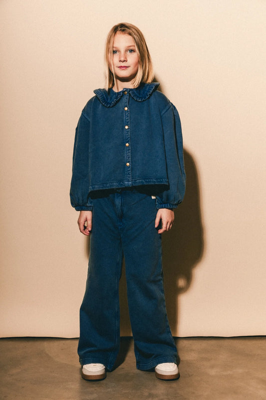 Labo - wide leg sweat pants Dori - blue denim