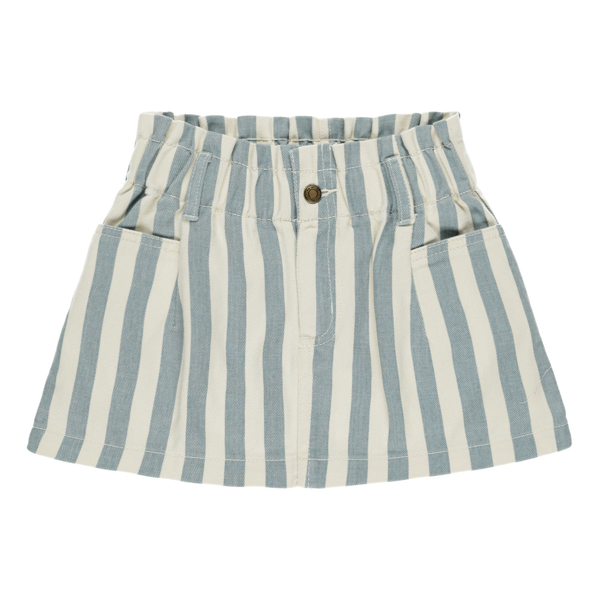 Denim mini skirt - ocean stripe
