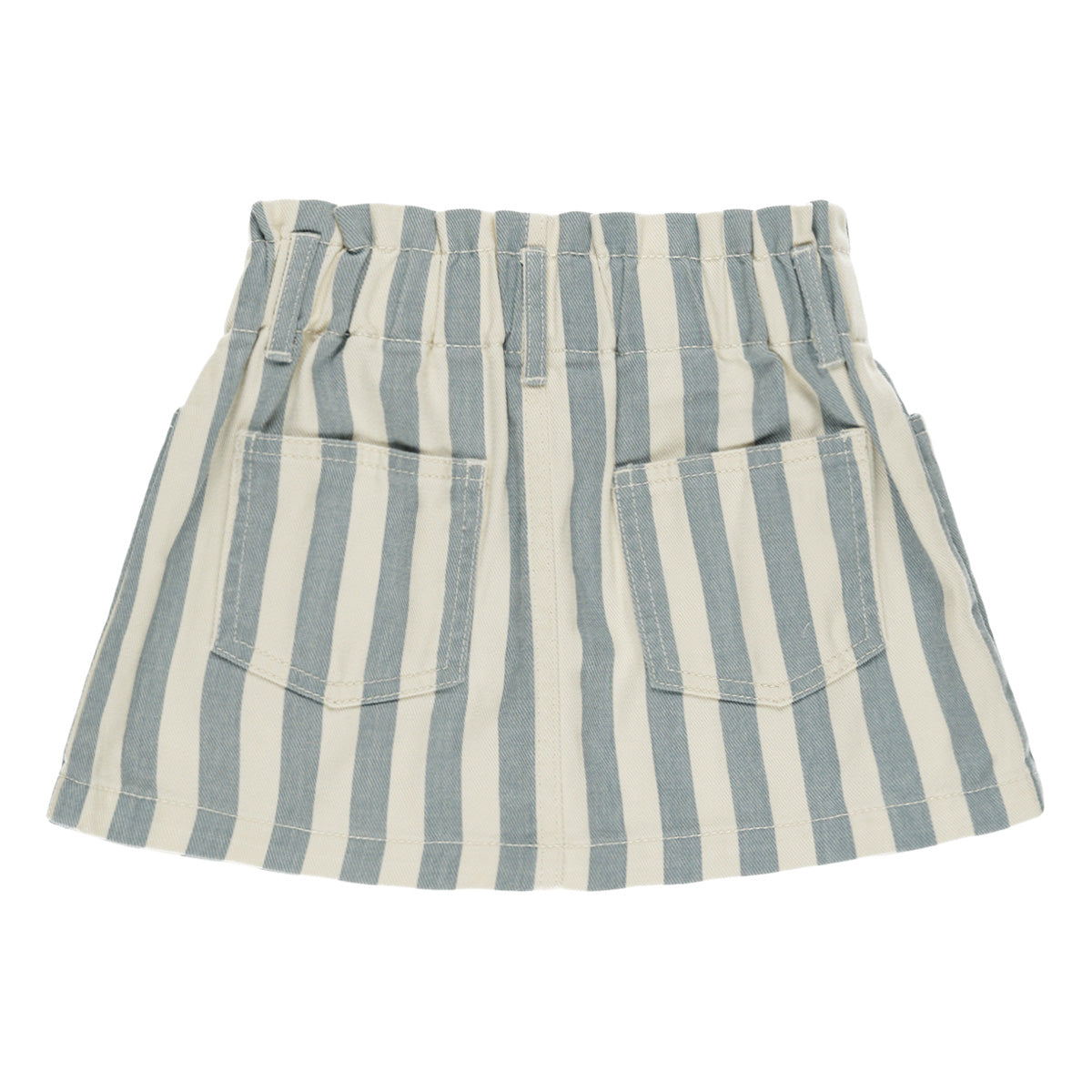 Denim mini skirt - ocean stripe