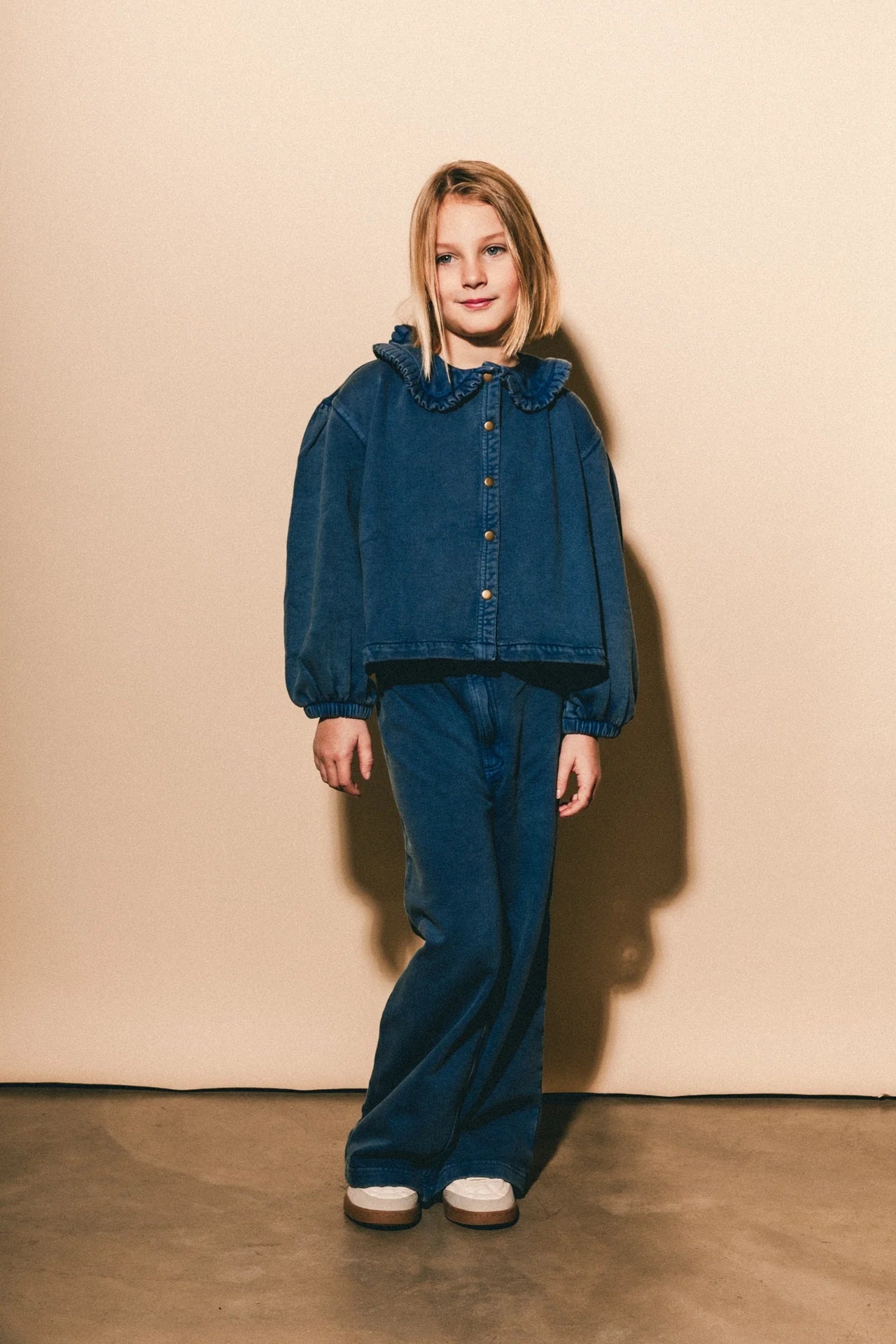 Labo - wide leg sweat pants Dori - blue denim