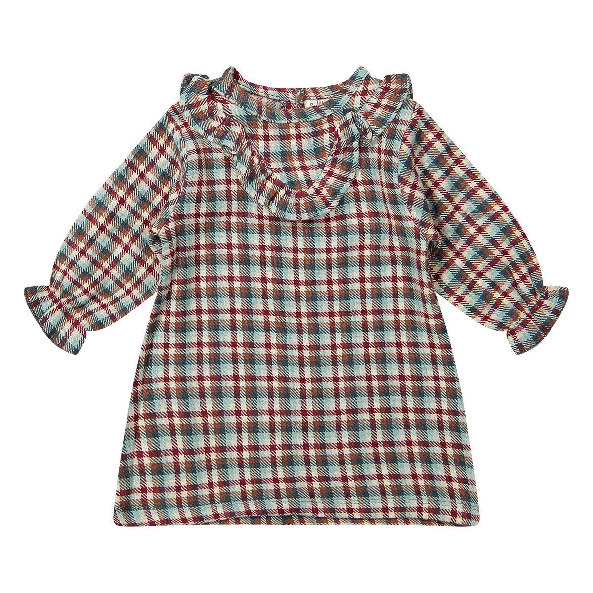 Woven dress Anna - square blue