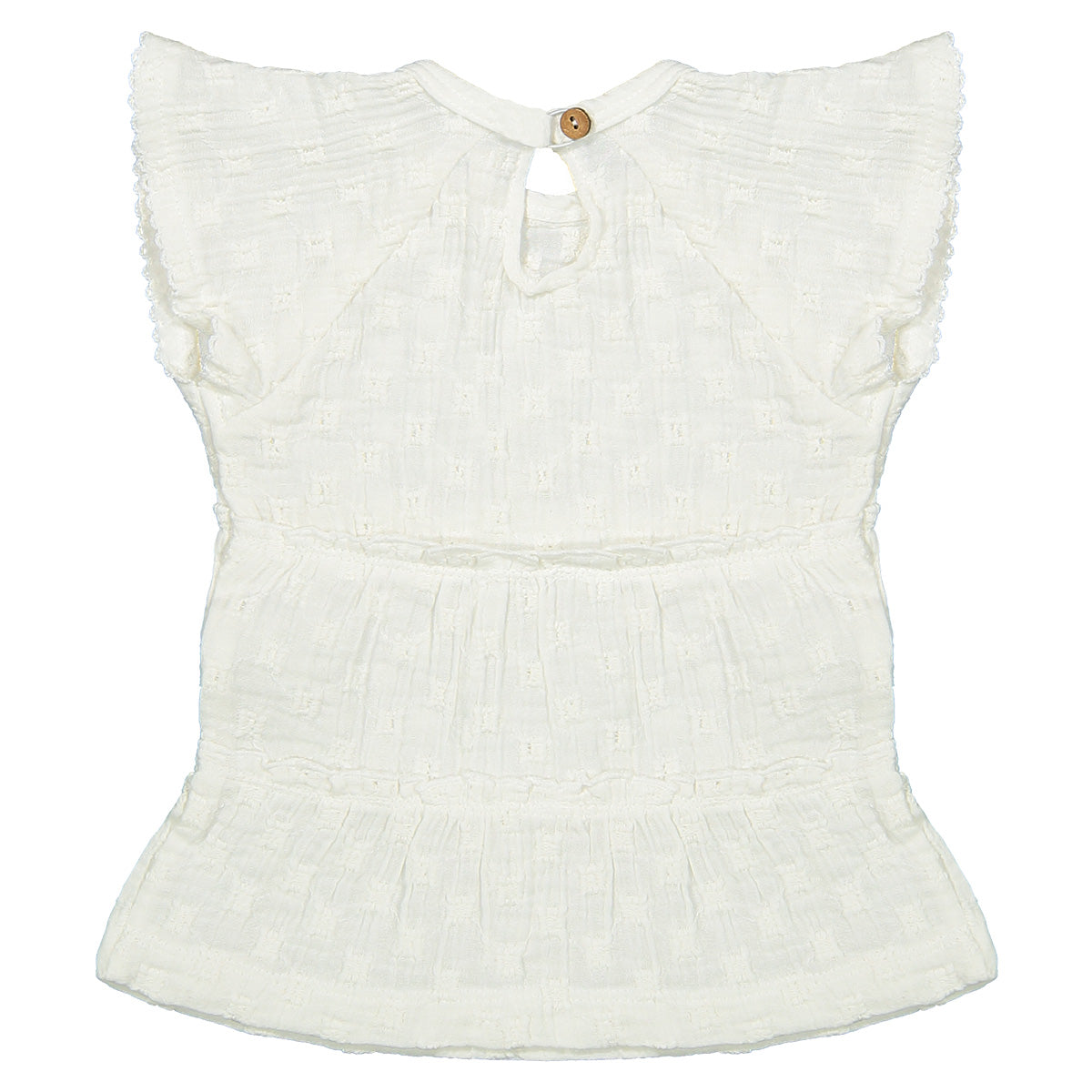 Riffle Amsterdam - dress Adele - woven white embroidery