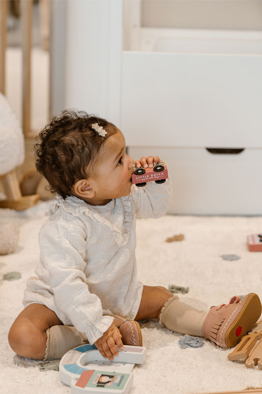 Riffle Amsterdam - dress Anna woven white embroidery - crème