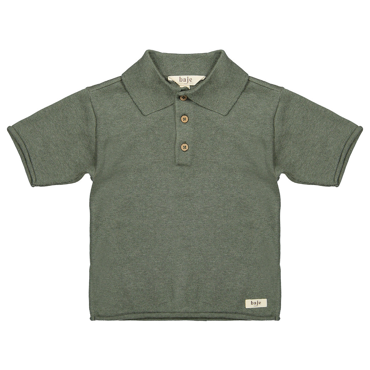 Baje Studio - knitted polo Estoi - green agave