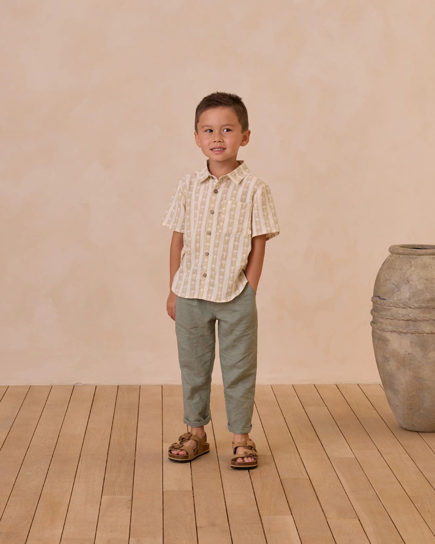 Rylee + Cru - pants Ethan - eucalyptus green