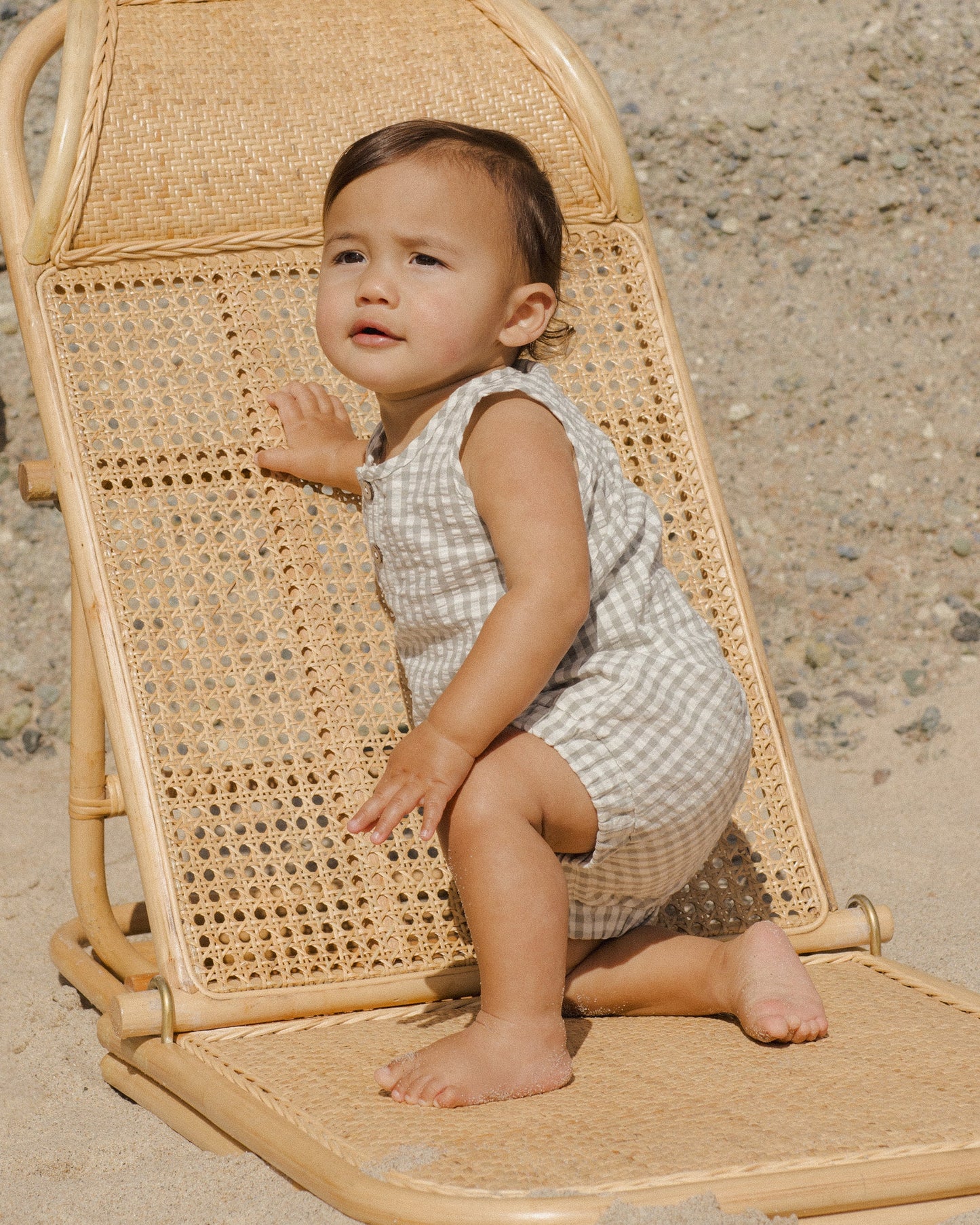 Rylee + Cru - baby tank set - eucalyptus gingham