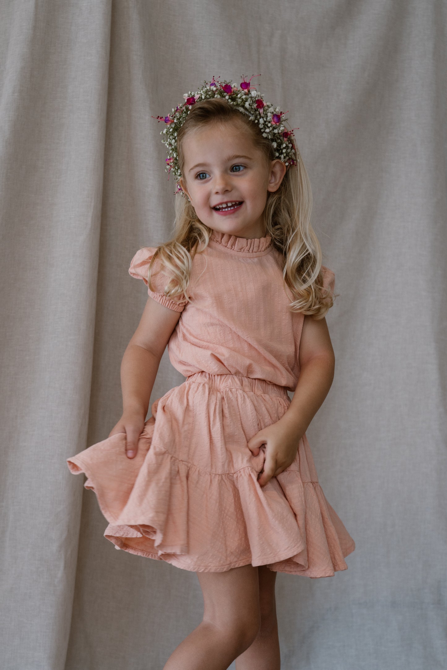 Navy Natural - skirt Faith - pink sand