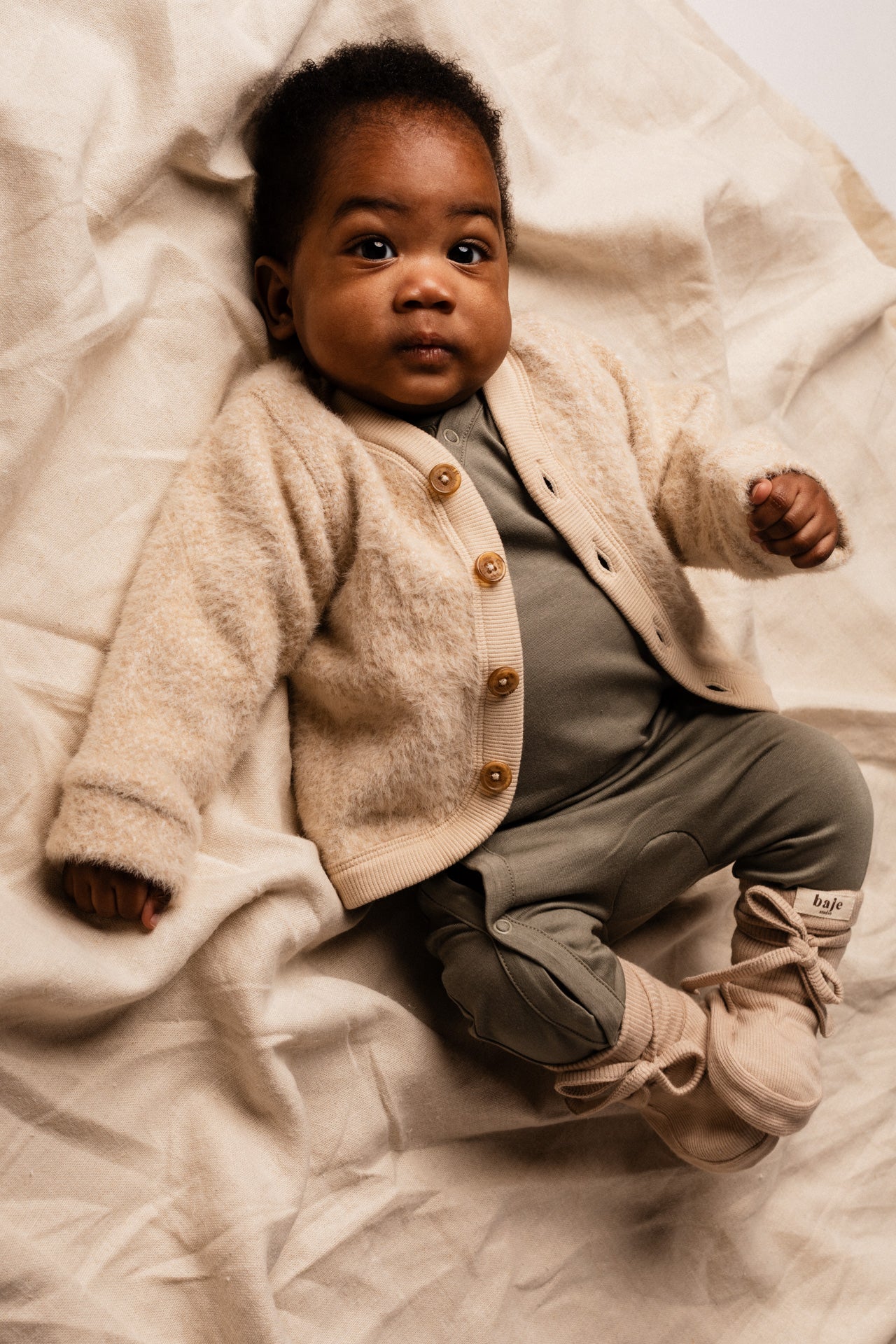 COMING SOON' Baje Studio - wool cardigan Fechy - sand desert