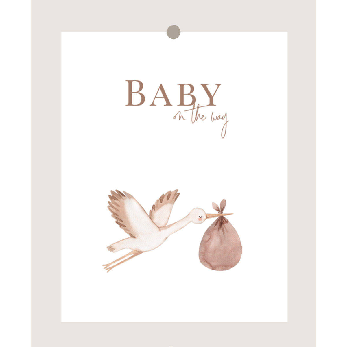 Felicitatie kaart zwangerschap 'baby on the way'