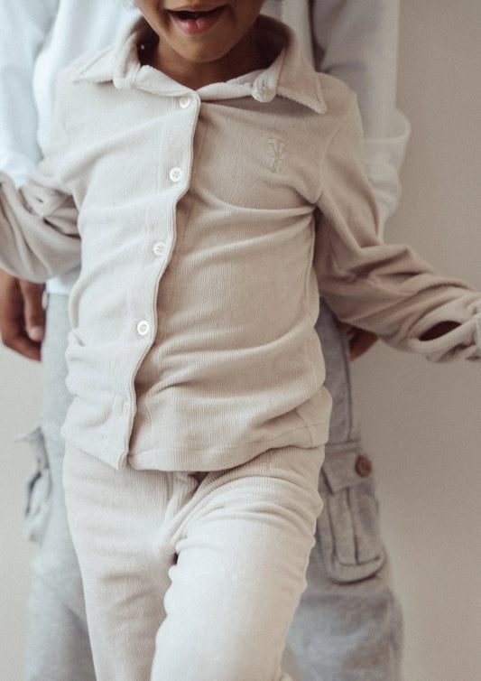 Two You Label - ribbed blouse Finn - oat