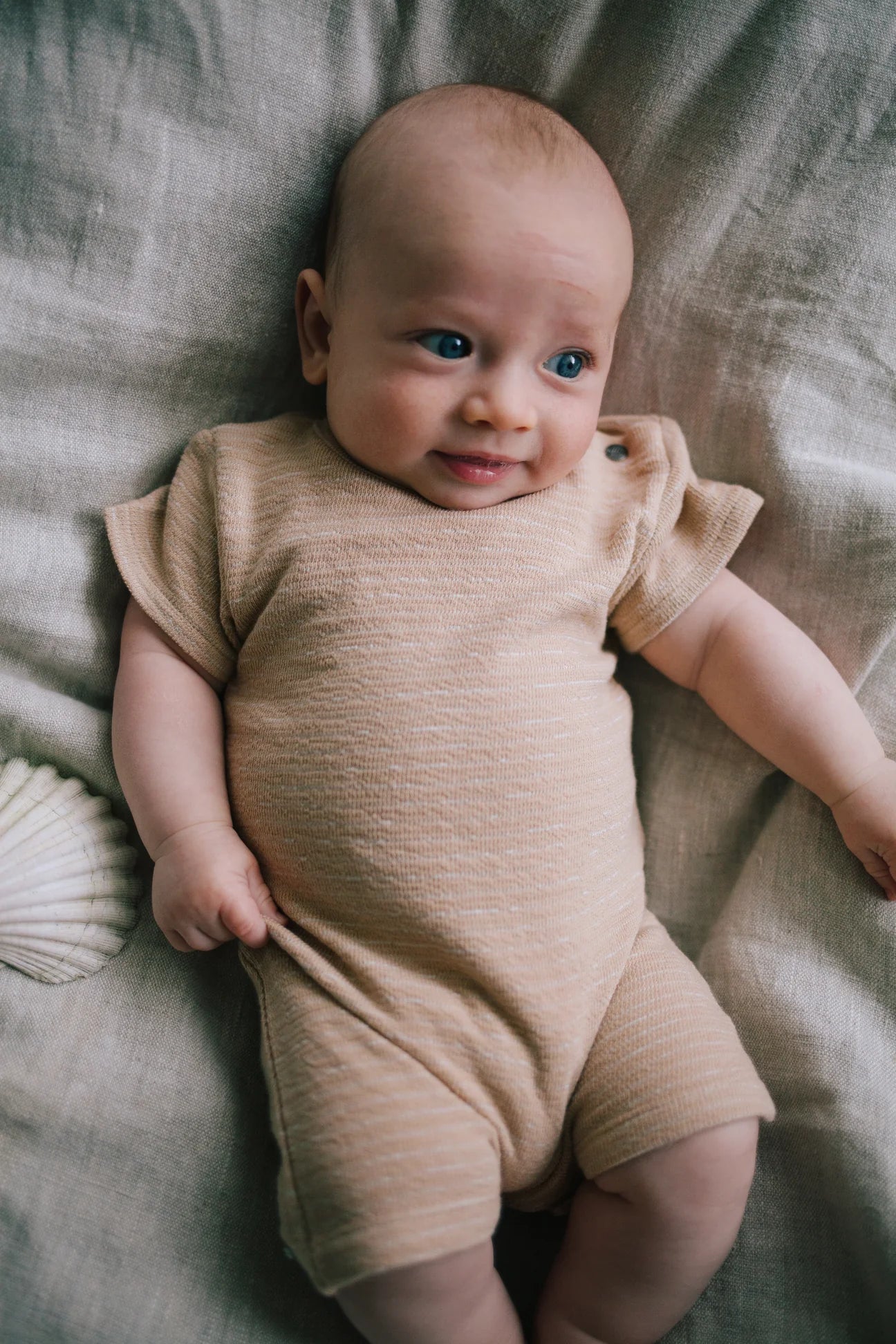 Terry suit Gael - beige stripe