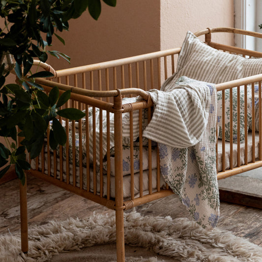 Stripe Anjou muslin swaddles S - 2pcs