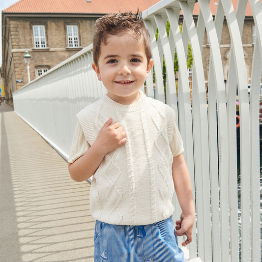 Copenhagen Colors - knitted cable spencer - cream