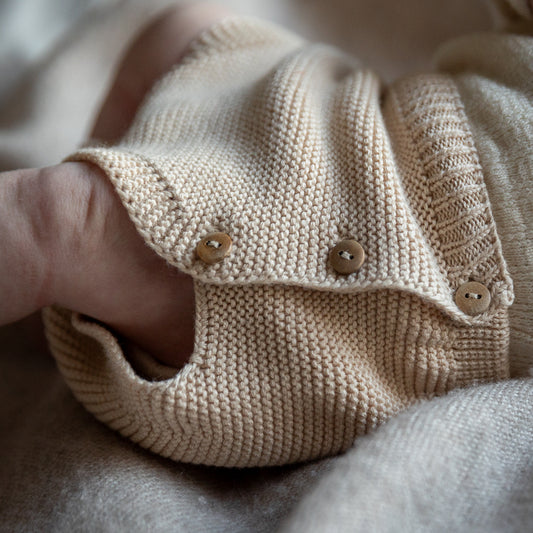 Gebreide baby bloomer ~ beige
