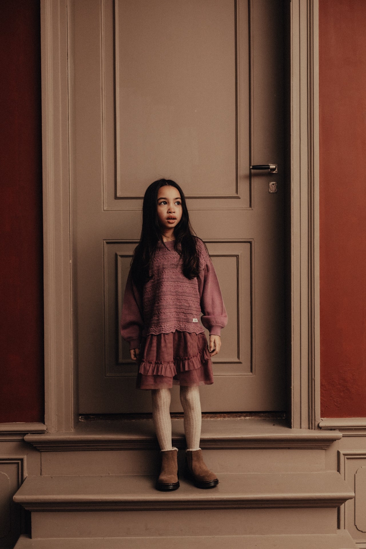 Baje Studio - knitted dress Gemmi - purple plum