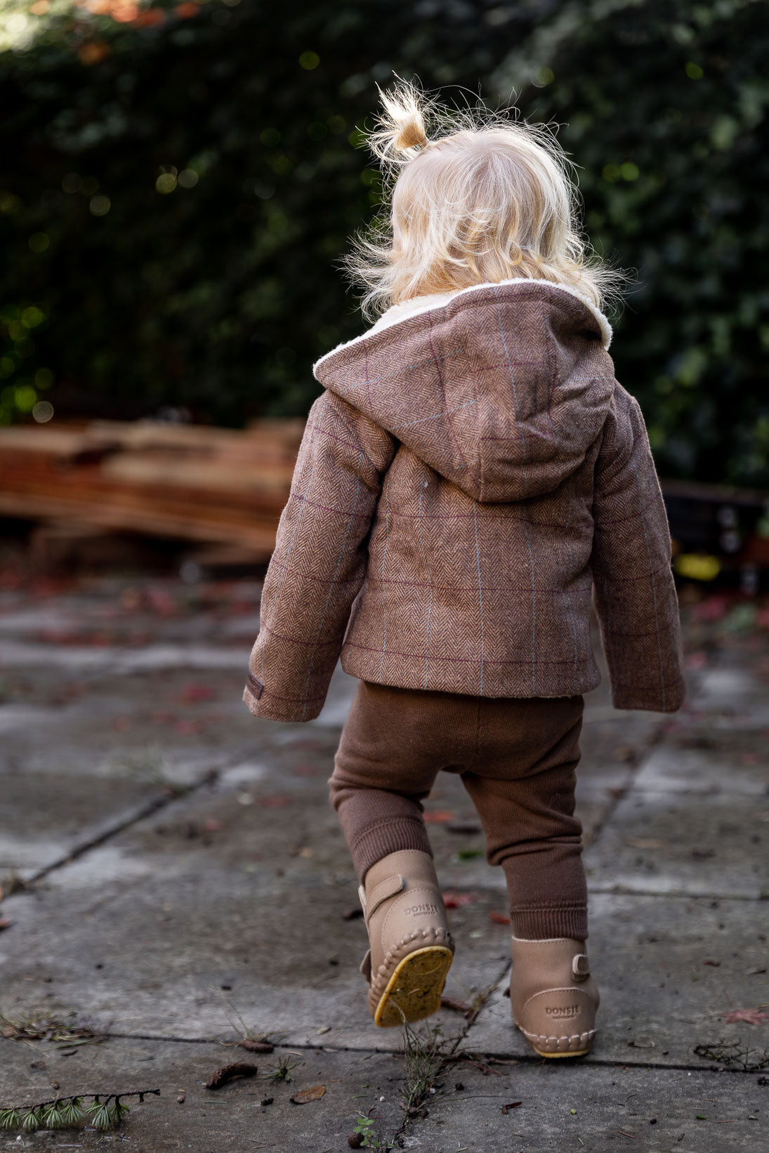 Dun gebreide legging - bruin