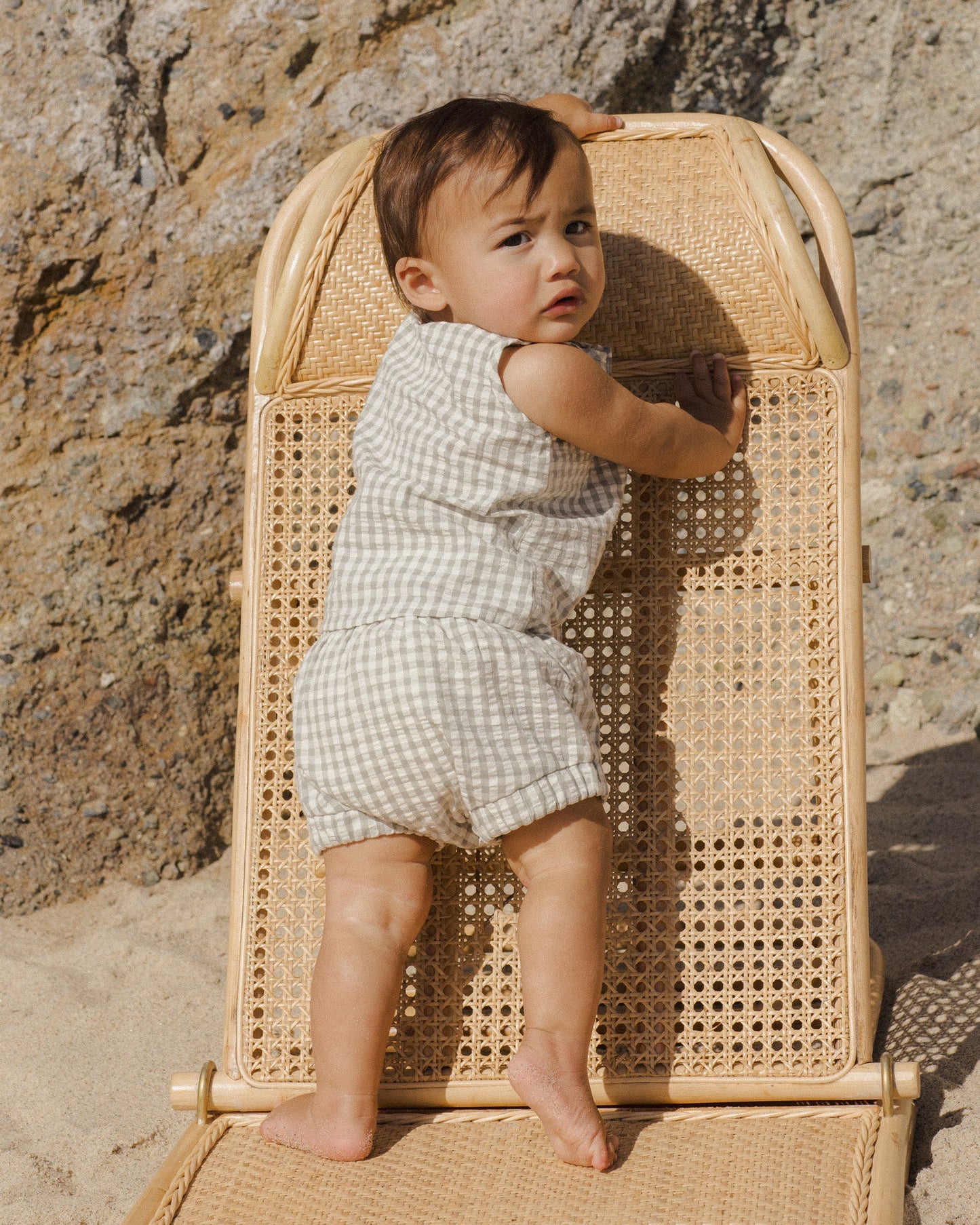 Rylee + Cru - baby tank set - eucalyptus gingham