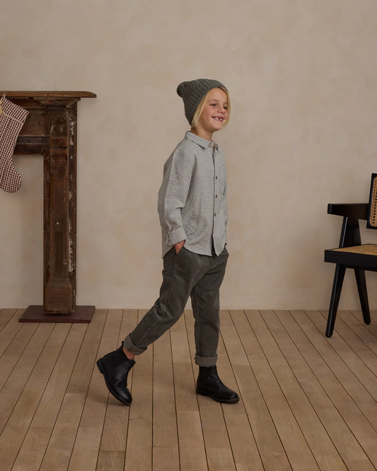 Rylee + Cru - blouse gingham - forest green