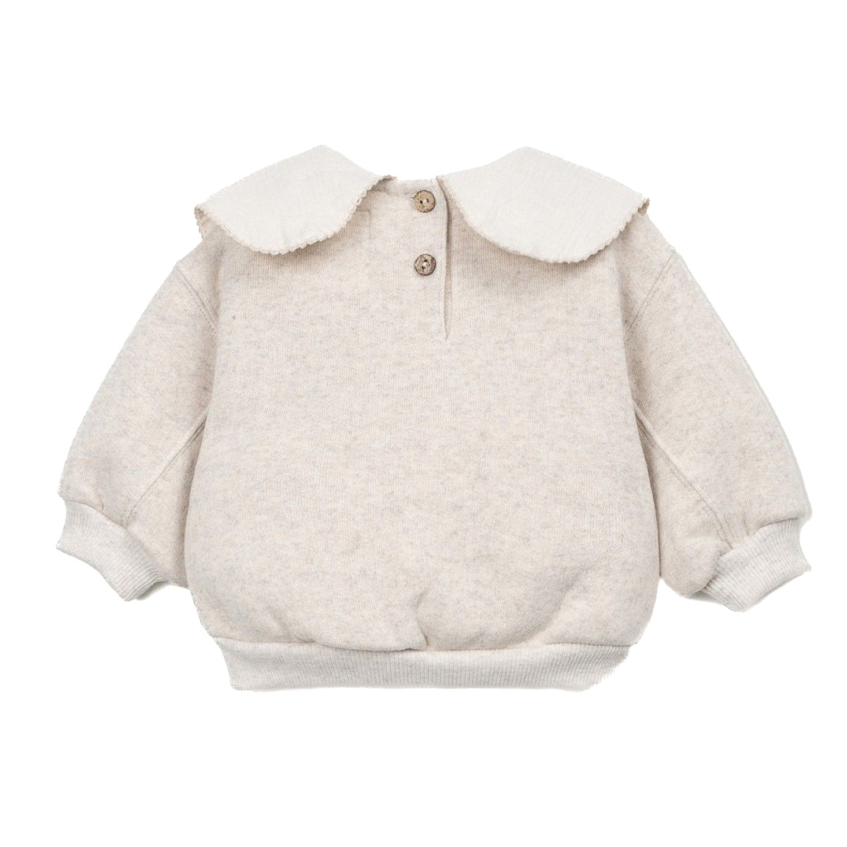 Play Up - knit sweater with collar - ecru