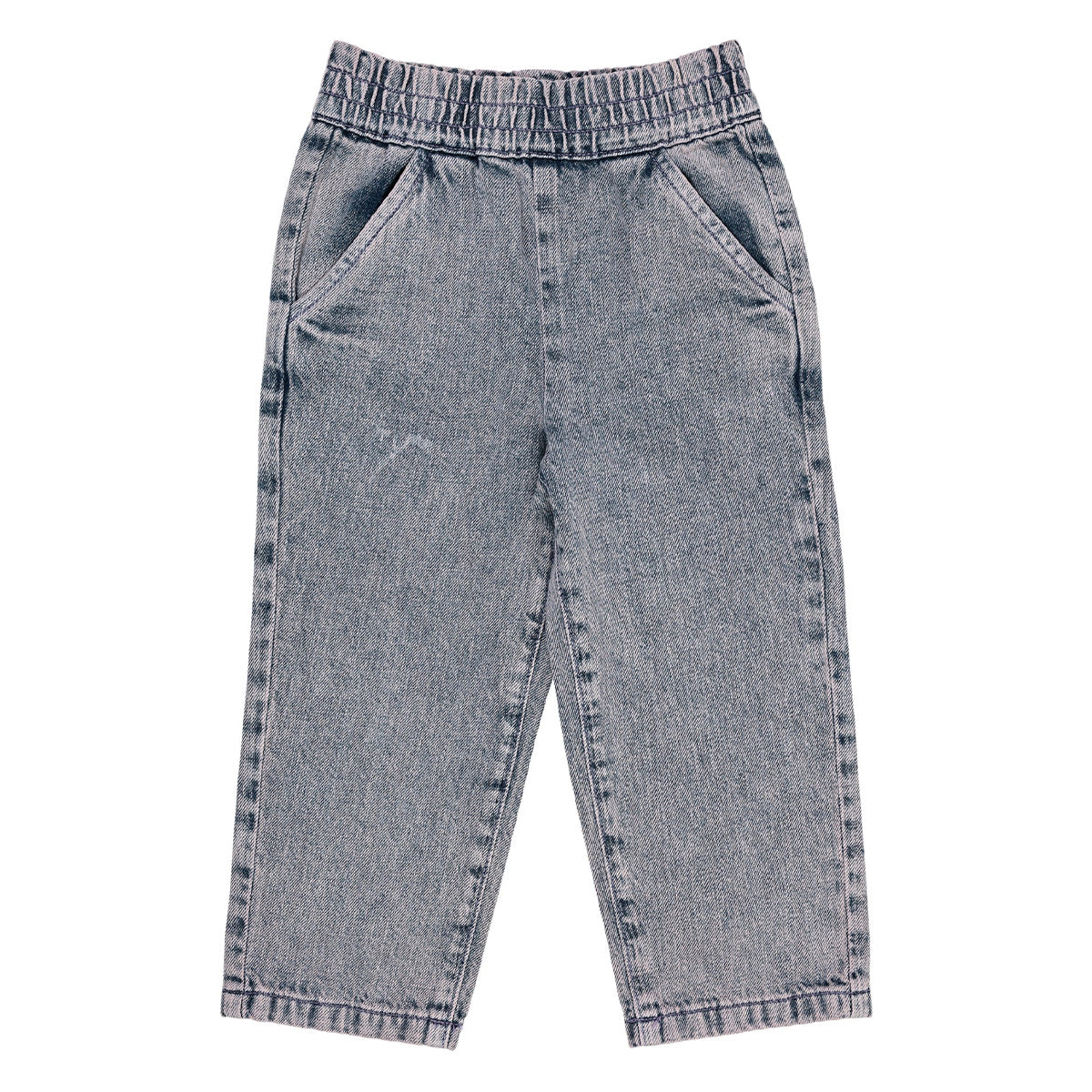 Organic chino jeans with bow - lavender dyed denim