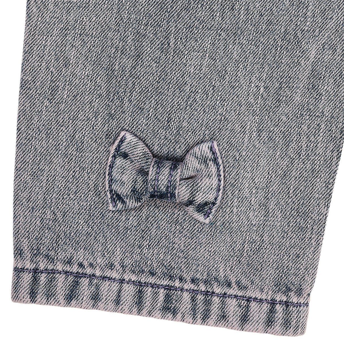 Organic chino jeans with bow - lavender dyed denim