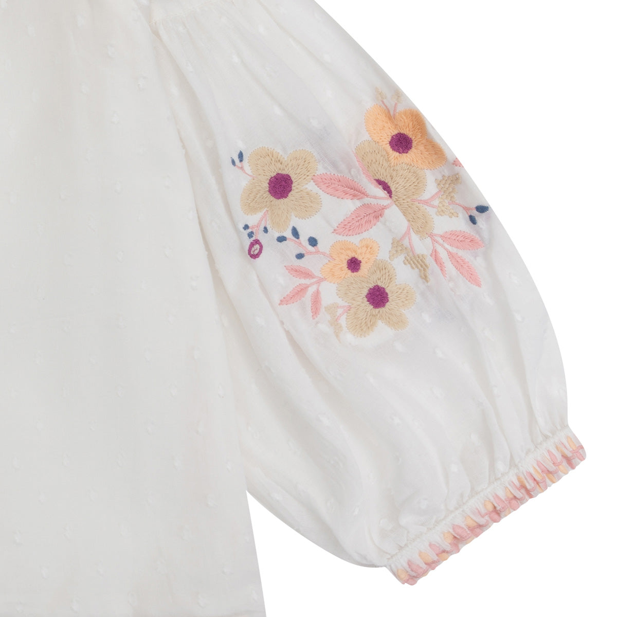Flower blouse Guusje - white