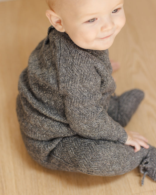 Quincy Mae - knitted sweater - heathered indigo