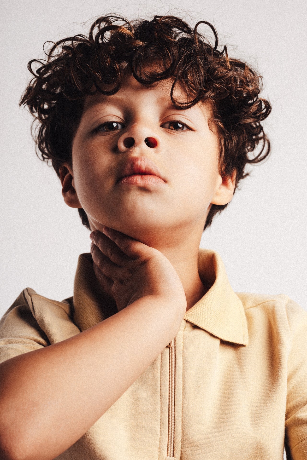 Baje Studio - zipper polo Hervas - crème fawn