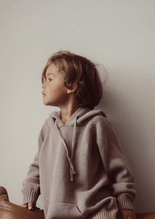 Two You Label - knitted hoodie Hidde - brown