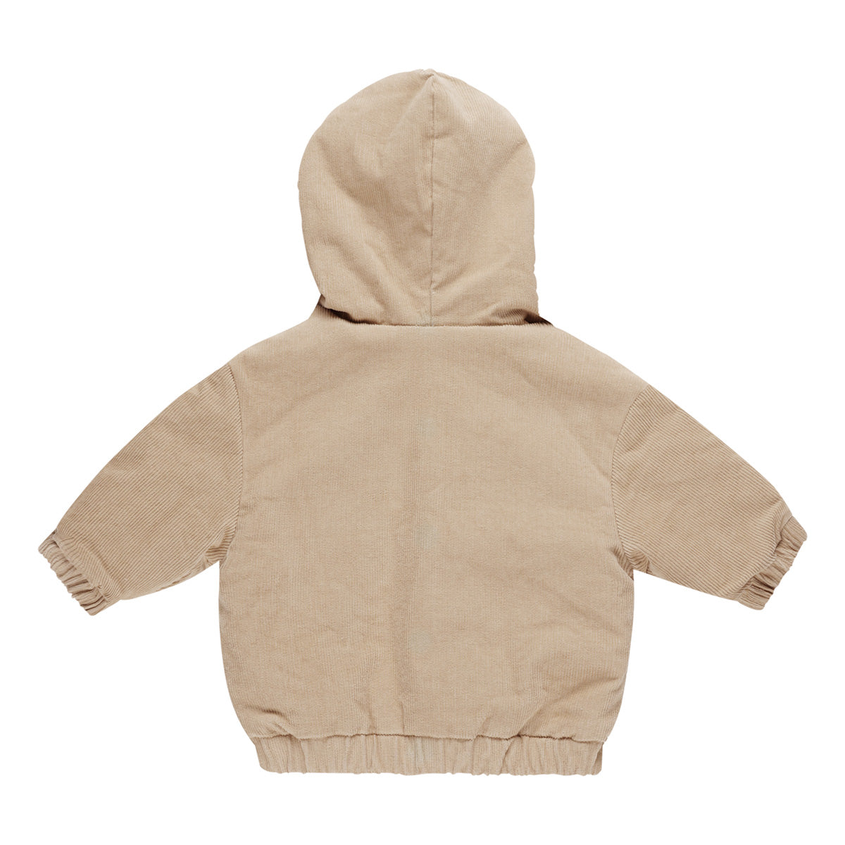 Corduroy hooded jacket - latte