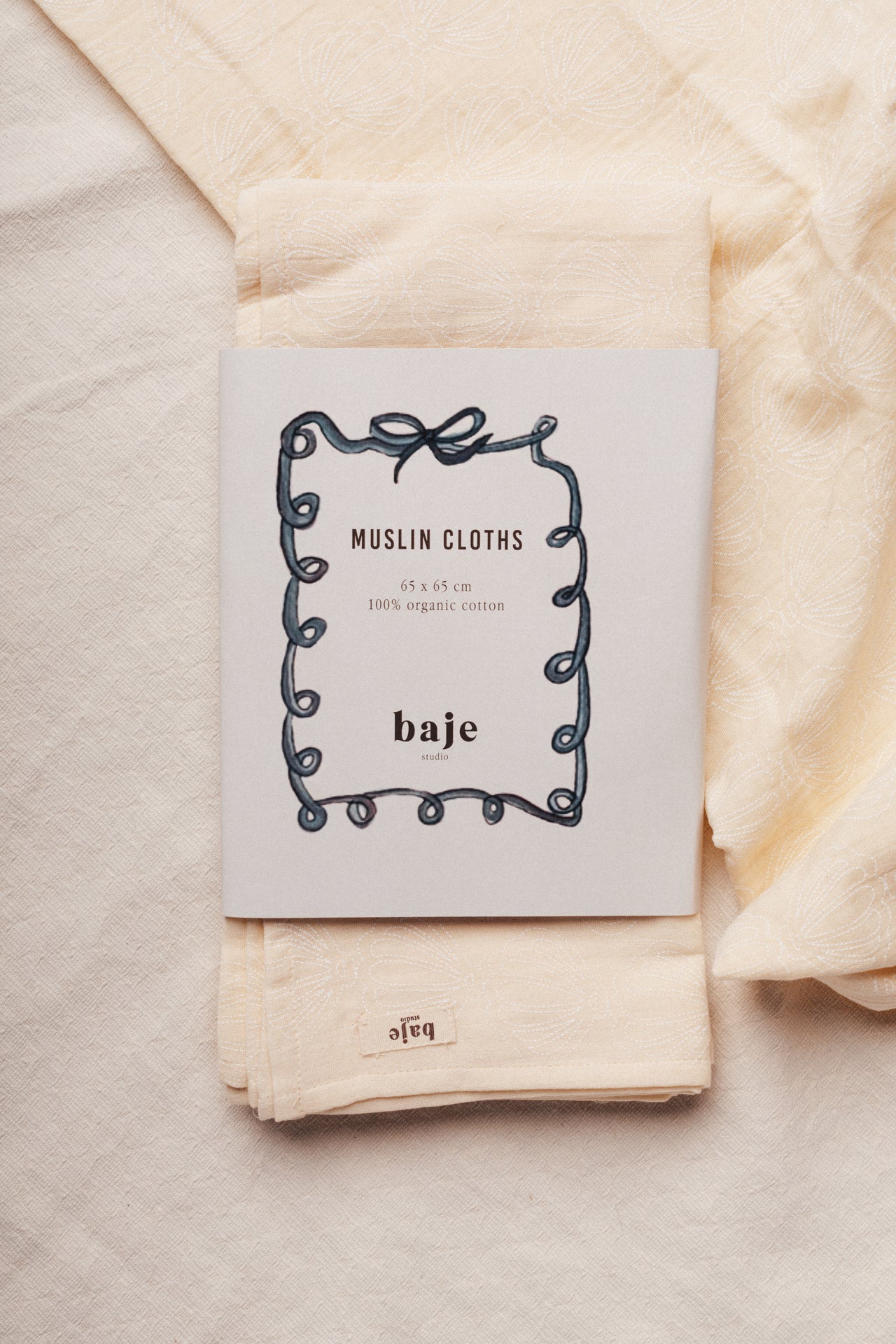 Baje Studio - swaddle set mousseline/pointelle Zava - crème oat