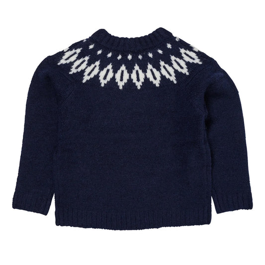 Copenhagen Colors - wool Iceland sweater - navy/cream combi
