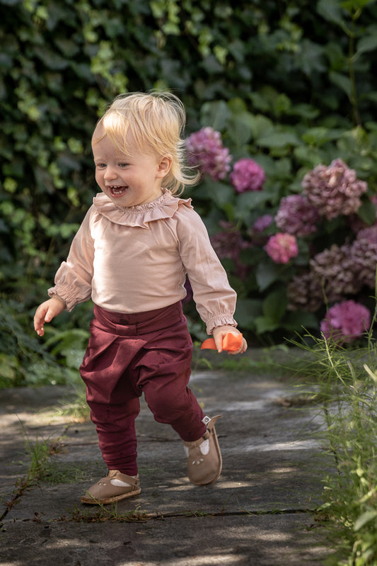 Müsli - bow pants - wijnrood