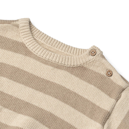 Wheat - knit pullover Morgan baby - beige stripe