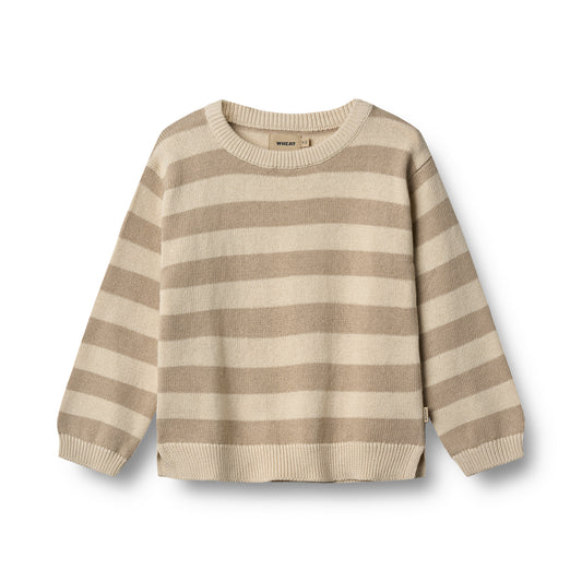 Wheat - knit pullover Morgan kid - beige stripe