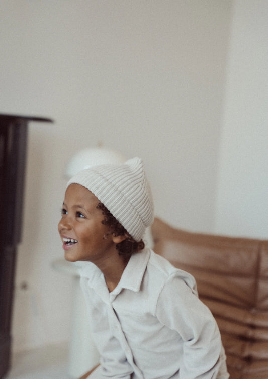 Two You Label - knitted beanie - oat
